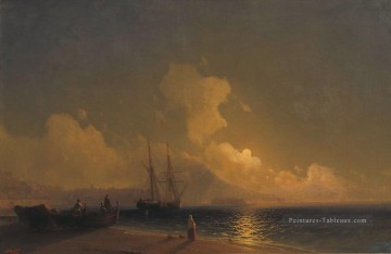 romantique romantisme Tableau Peinture - mer la nuit 1 Romantique Ivan Aivazovsky russe